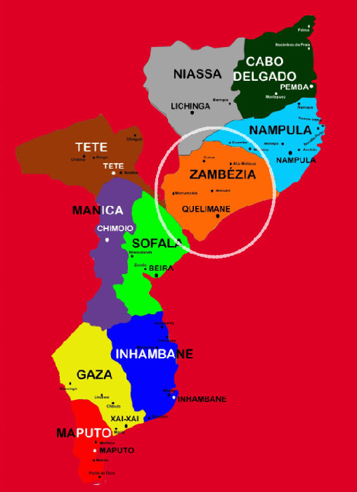 Pebane Mapa Zambezia Province economy :: mozambiqueexpert