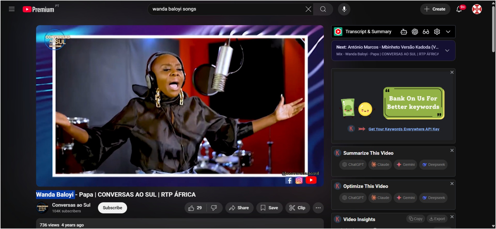 VIDEO > Wanda Baloyi - Papa 