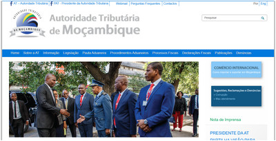 Website : Autoridade Tributária de Moçambique (AT) 