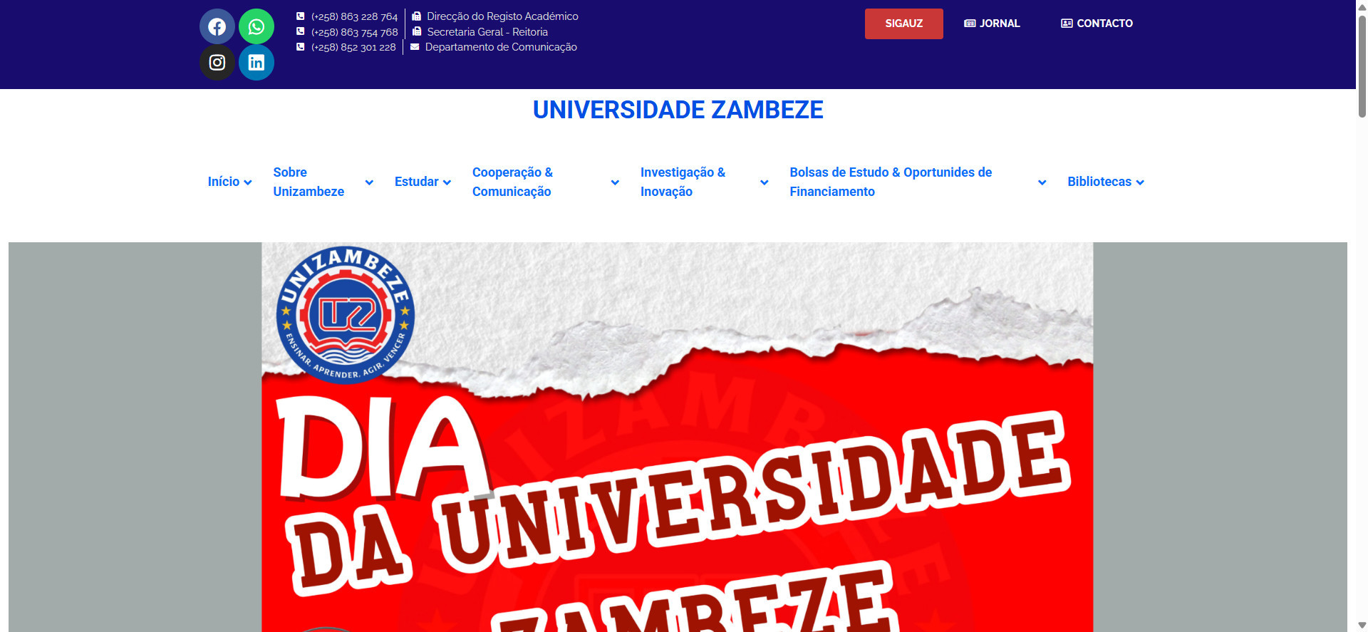  UniZambeze - WEBSITE
