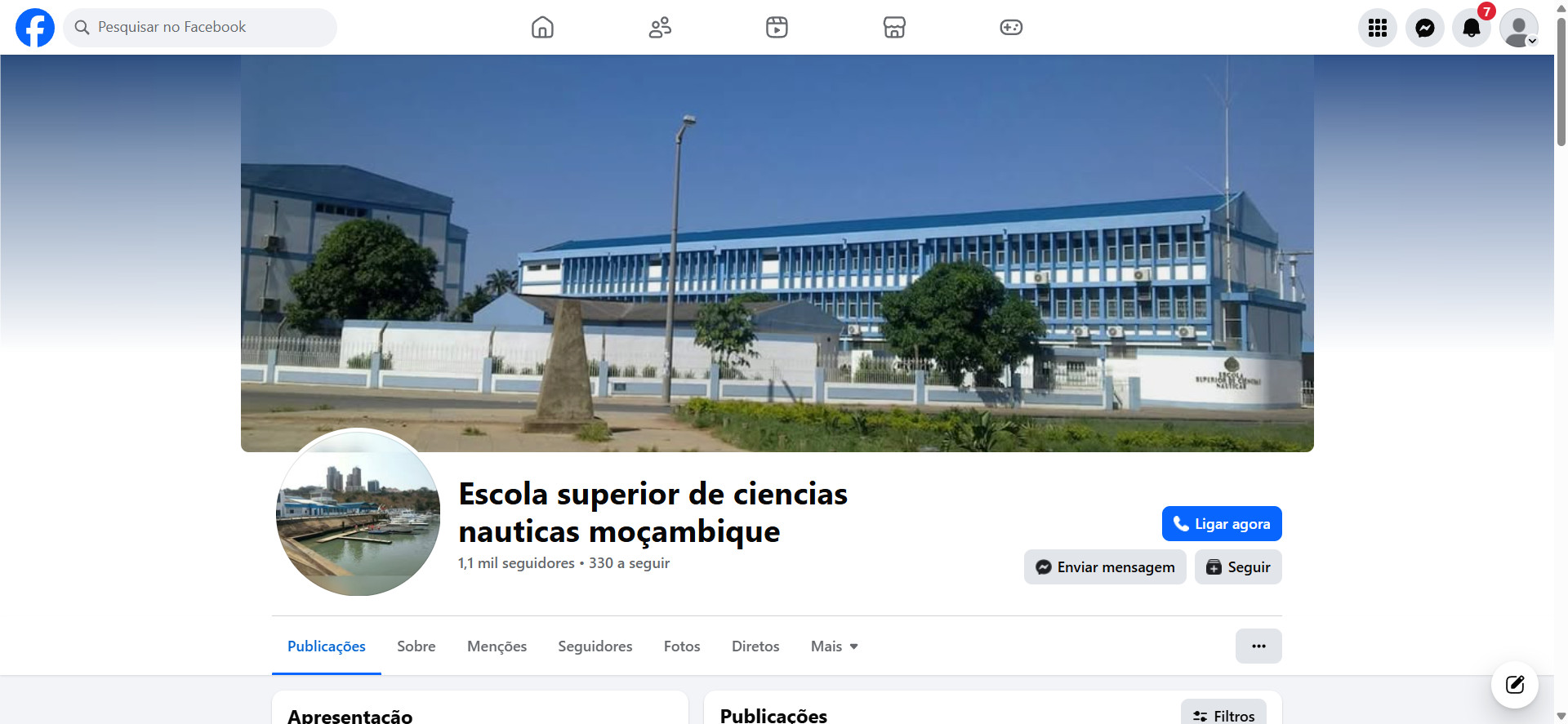Facebook --->  Escola Superior de Ciências Náuticas (ESCN)