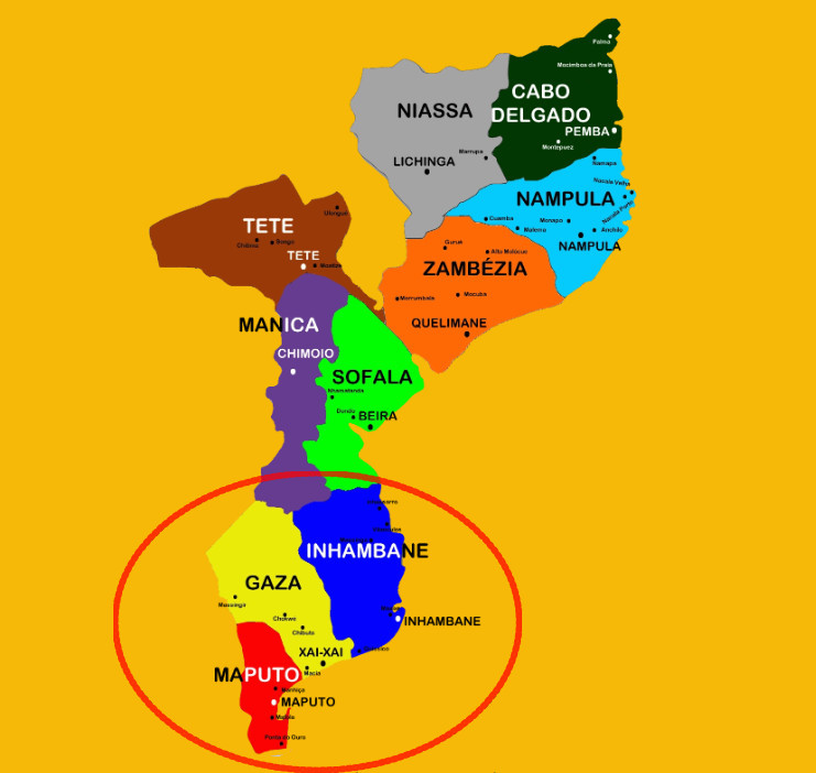 O sul de Moçambique