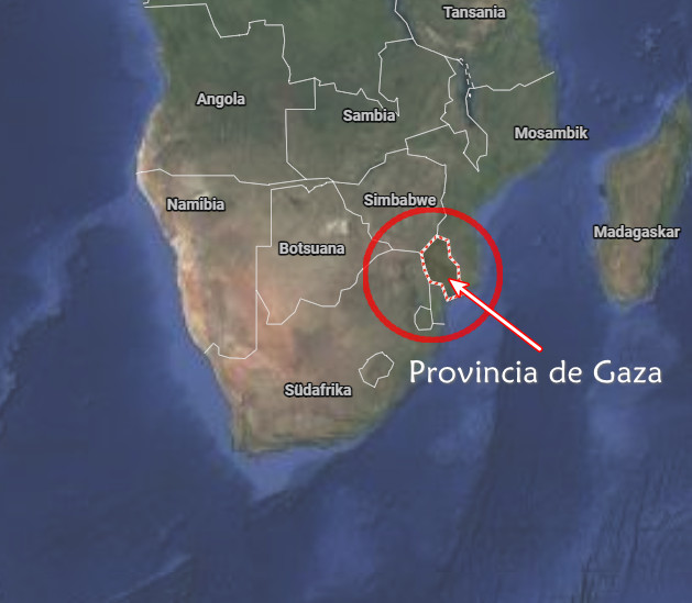 Provincia de Gaza localizacao