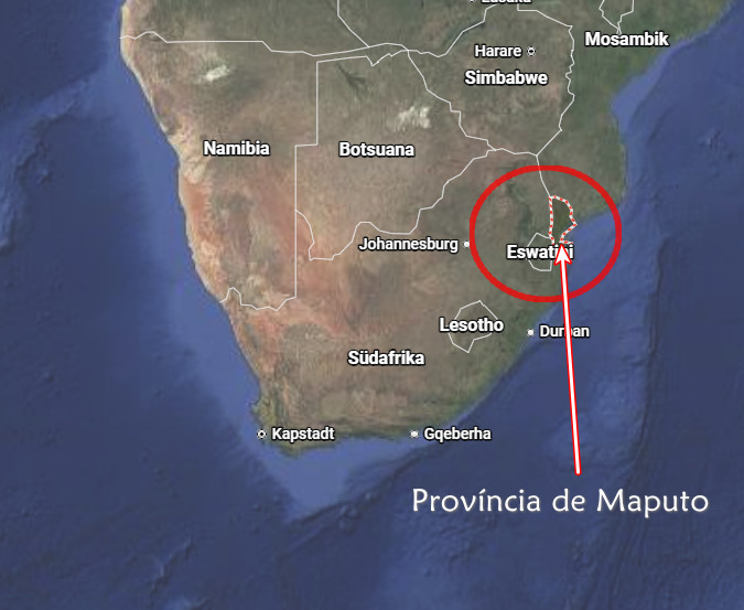 província de Maputo localizacao