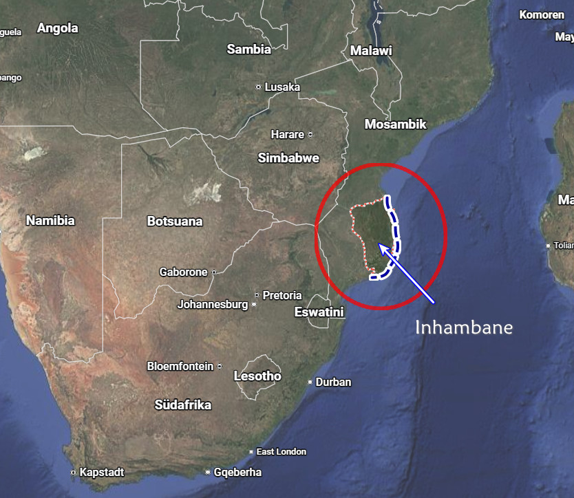 Inhambane localizacao